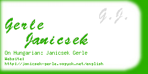 gerle janicsek business card